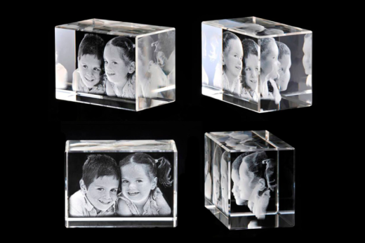 Cristal Vertical ou Horizontal - 200x150x100mm - 1 a 12 pessoas