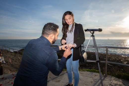 Pack Pedido de Casamento com Telescópio ao Por-do-Sol