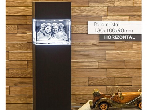 Fotocristal Personalizado 3D com coluna de luz