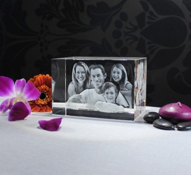 Cristal Vertical ou Horizontal - 120x80x80mm - 1 a 4 pessoas