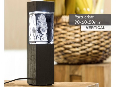 Fotocristal Personalizado 3D com coluna de luz