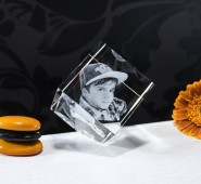 Cubo de Cristal 3D 60x60x60mm - 1 a 2 Pessoas