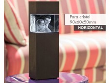 Fotocristal Personalizado 3D com coluna de luz