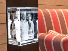 Fotocristal Personalizado 3D com coluna de luz